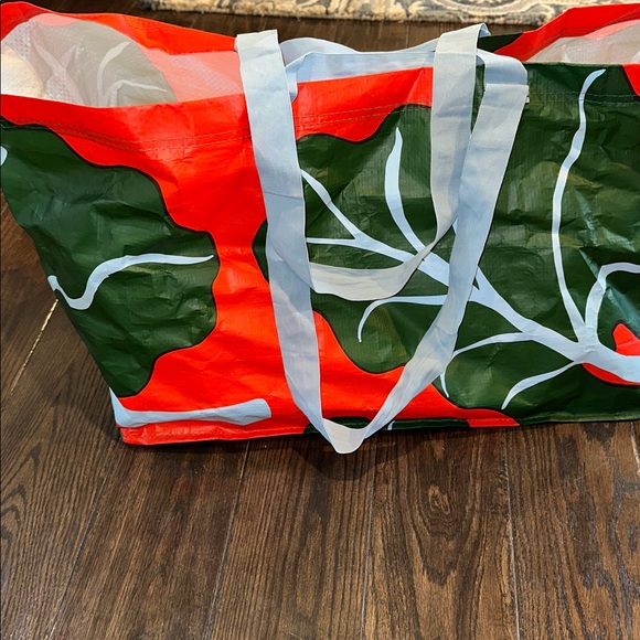 IKEA limited edition Marimekko Bastua Red and Green Designer large Tote bag - Picture 8 of 9